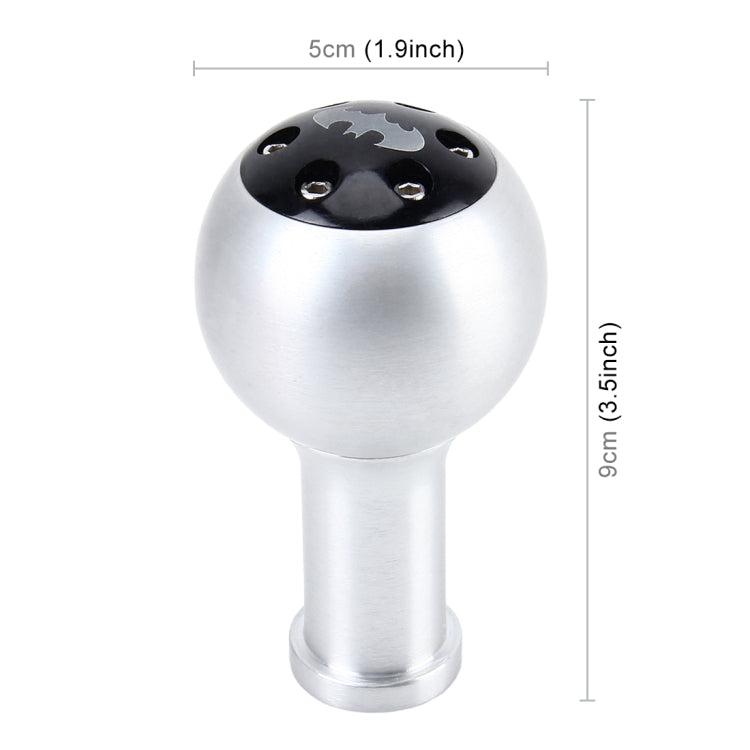 Universal Vehicle Car Bat Pattern Shifter Cover Manual Automatic Aluminum Gear Shift Knob(Silver), Size: 5*9cm - Shift Knob by buy2fix | Online Shopping UK | buy2fix