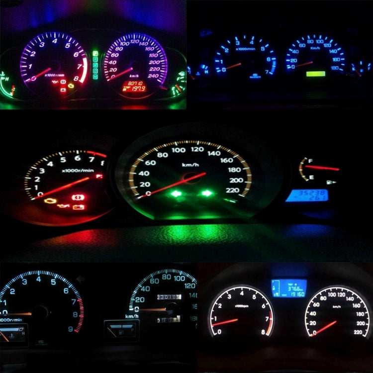 10PCS 2W T3 Wedge Instrument Panel LED Light Dashboard Gauge Cluster Indicator Lamp Bulb(Green Light) - In Car by buy2fix | Online Shopping UK | buy2fix