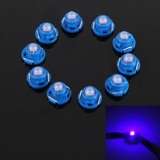 10PCS 2W T4.7 Wedge Instrument Panel LED Light Dashboard Gauge Cluster Indicator Lamp Bulb (Blue Light) - Instrument Lights by buy2fix | Online Shopping UK | buy2fix