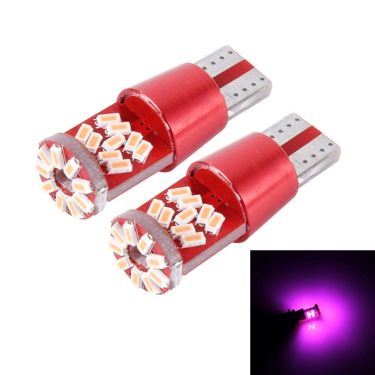 2 PCS T10 5W 27 SMD-3014 LEDs Car Clearance Light Lamp, DC 12V(Pink Light) - Clearance Lights by buy2fix | Online Shopping UK | buy2fix