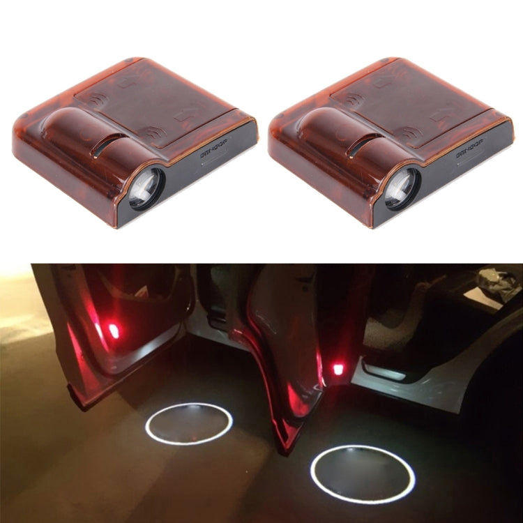 2 PCS LED Ghost Shadow Light, Car Door LED Laser Welcome Decorative Light, Display Logo for Toyota Car Brand(Red) - Door Lights by buy2fix | Online Shopping UK | buy2fix