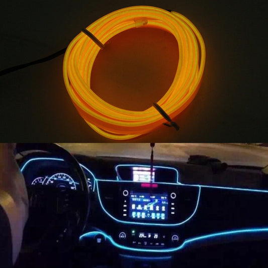 2M Cold Light Flexible LED Strip Light For Car Decoration(Yellow Light) - Atmosphere lights by buy2fix | Online Shopping UK | buy2fix