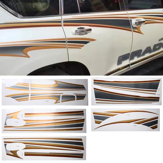 5 PCS SUV Body Decorative Strip Brand Car Streamline Shining Sticker for Toyota Prado4000 2011 Version - Decorative Sticker by buy2fix | Online Shopping UK | buy2fix