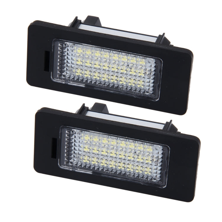 2 PCS License Plate Light with 24 SMD-3528 Lamps for BMW E81/E82/E90/E91/E92/E93/E60/E61/E39 (White Light) - In Car by buy2fix | Online Shopping UK | buy2fix