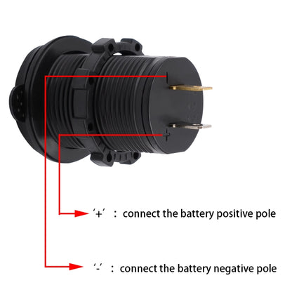 Universal Car Charger 2 Port Power Socket Power Dual USB Charger 5V 4.2A IP66 with Aperture (Orange Light) - In Car by buy2fix | Online Shopping UK | buy2fix