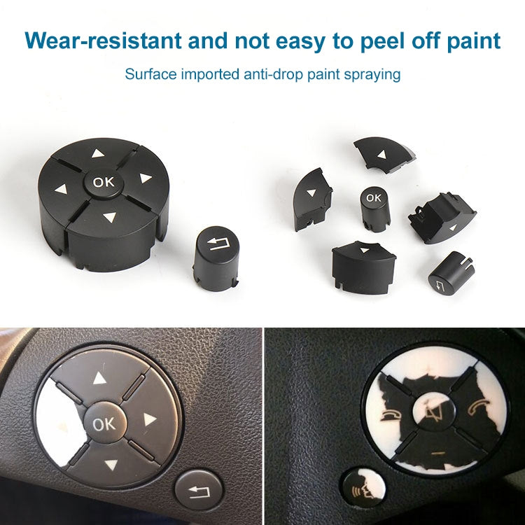 Car Left Side Steering Wheel Switch Buttons Panel for Mercedes-Benz W204 2007-2014, Left Driving(Beige) - In Car by buy2fix | Online Shopping UK | buy2fix