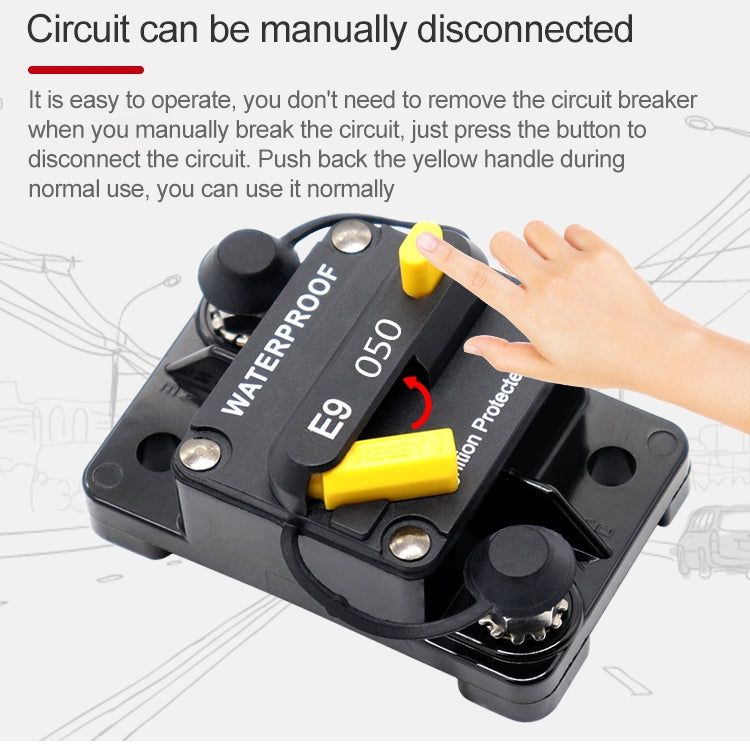 Off-road Vehicle / Automatic 30A Manual Circuit Breaker Overcurrent Protector - In Car by buy2fix | Online Shopping UK | buy2fix