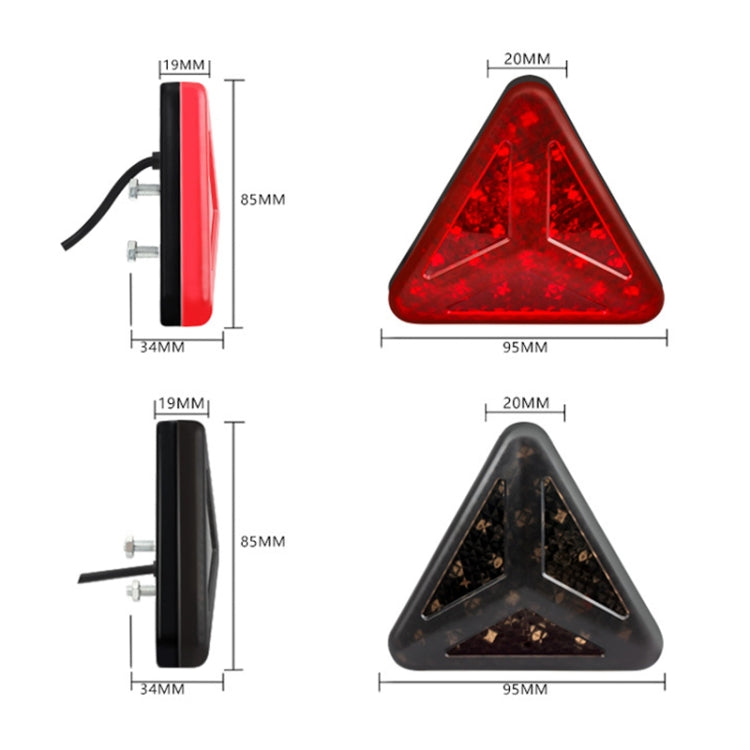 Bicycle / Mountain Bike Y Style Triangle Pilot Light LED Tail Light (Red) - Taillights by buy2fix | Online Shopping UK | buy2fix