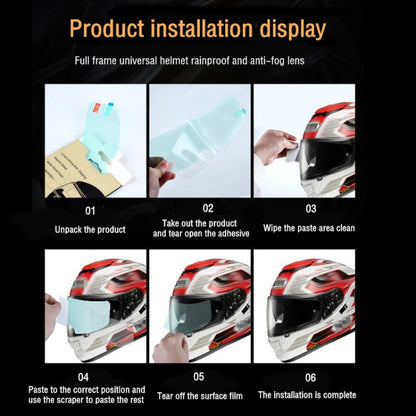 Motorcycle Helmet Visor Anti-fog Shield Helmet Film -  by buy2fix | Online Shopping UK | buy2fix