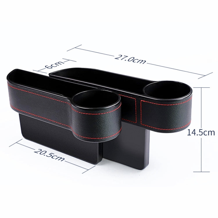 2 PCS Car Multi-functional Console Box Cup Holder Seat Gap Side Storage Box (Black) -  by buy2fix | Online Shopping UK | buy2fix