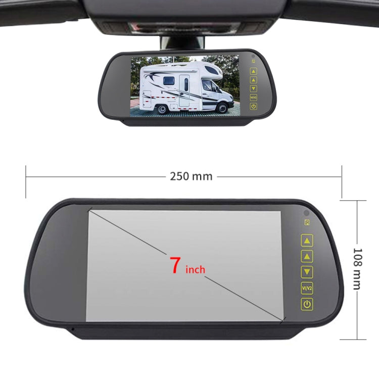 PZ466 Car Waterproof 170 Degree Brake Light View Camera + 7 inch Rearview Monitor for Ford Transit 2014-2015 - In Car by buy2fix | Online Shopping UK | buy2fix