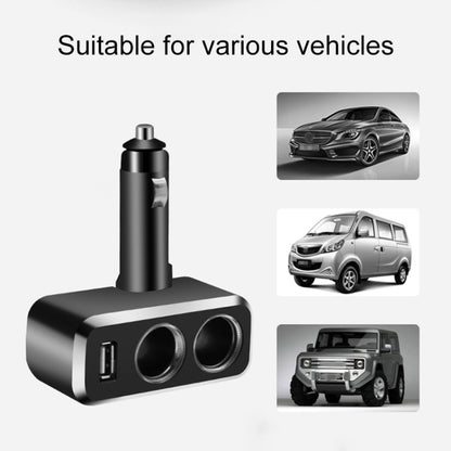 SHUNWEI SD-1909 80W 0.8A Car 2 in 1 USB Charger 90 Degree Free Rotation Cigarette Lighter (Black) -  by SHUNWEI | Online Shopping UK | buy2fix