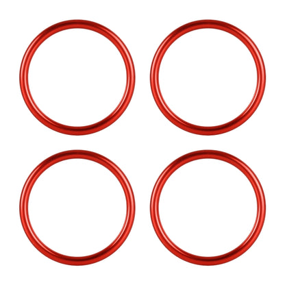 4 PCS / Set Air Conditioning Vent Metal Decorative Ring for Audi A1(Red) - In Car by buy2fix | Online Shopping UK | buy2fix