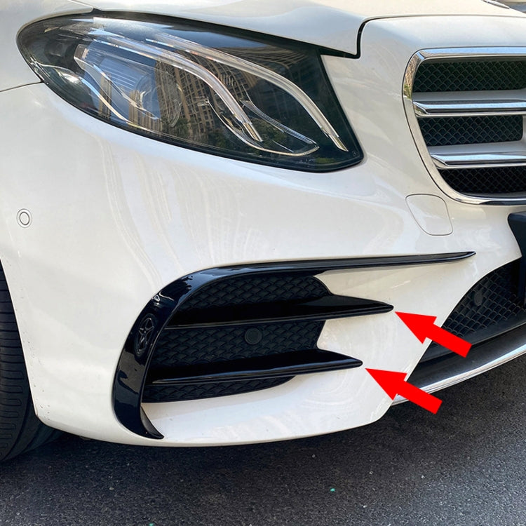 Car Front Bumper AMG Air Inlet Grille Decoration Sticker Strip for Mercedes-Benz E Class W213 2016-2020/E200/E260/E300 (Black) - In Car by buy2fix | Online Shopping UK | buy2fix