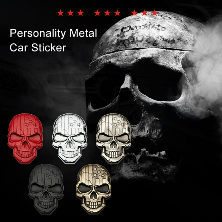 Three-dimensional Devil Skull Metal Plating Car Sticker (Bronze) - In Car by buy2fix | Online Shopping UK | buy2fix