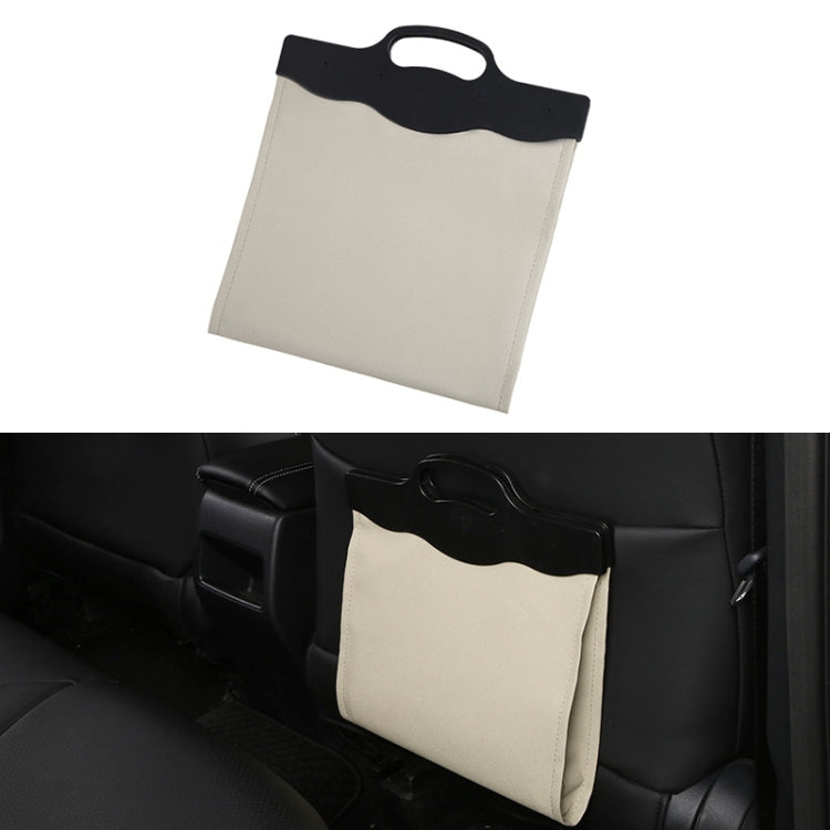 Car Multi-functional Hanging Front Trash Can with LED Light, 32 x 28cm (Beige) - In Car by buy2fix | Online Shopping UK | buy2fix