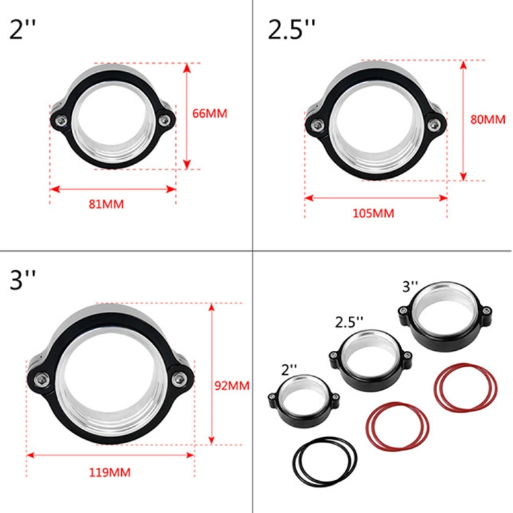 3.0 inch Car Exhaust V-band Clamp with Flange - In Car by buy2fix | Online Shopping UK | buy2fix