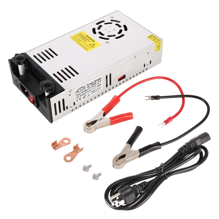 S-360-12 DC12V 360W 30A DIY Regulated DC Switching Power Supply Power Inverter with Clip, US Plug - In Car by buy2fix | Online Shopping UK | buy2fix