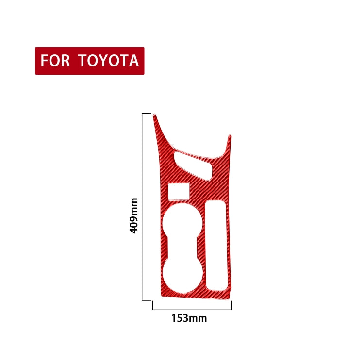 Carbon Fiber Car Cup Holder Panel B Decorative Sticker for Toyota Corolla 2014-2018,Right Drive (Red) - In Car by buy2fix | Online Shopping UK | buy2fix