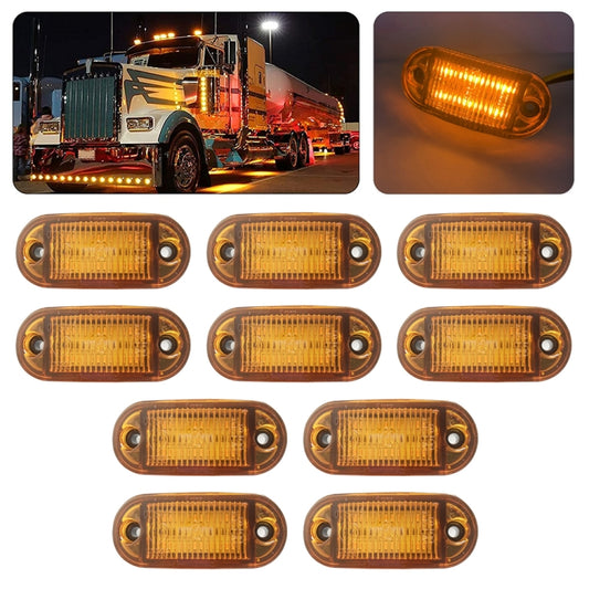 10 PCS MK-019 Car / Truck 6LEDs Side Marker Indicator Lights Bulb Lamp (Yellow Light) - In Car by buy2fix | Online Shopping UK | buy2fix