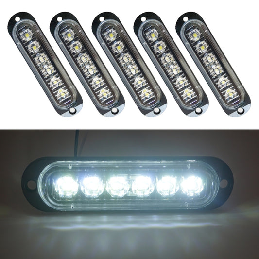 5 PCS MK-093 Car / Truck 6LEDs Side Marker Indicator Lights Bulb Lamp (White Light) - In Car by buy2fix | Online Shopping UK | buy2fix