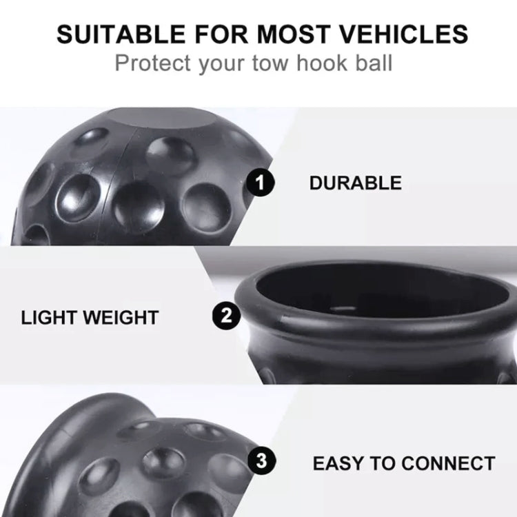 Car Truck Tow Ball Cover Cap Towing Hitch Trailer Towball Protection - In Car by buy2fix | Online Shopping UK | buy2fix