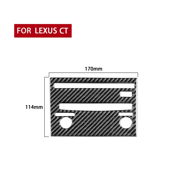 Car Carbon Fiber CD Panel B Decorative Sticker for Lexus CT 2011-2017, Right Drive - In Car by buy2fix | Online Shopping UK | buy2fix