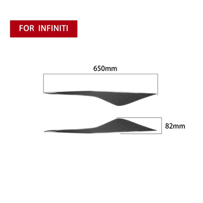 2 PCS / Set Carbon Fiber Car Lamp Eyebrow Decorative Sticker for Ford Mondeo MK4 2007-2013, Drop Glue Version - In Car by buy2fix | Online Shopping UK | buy2fix