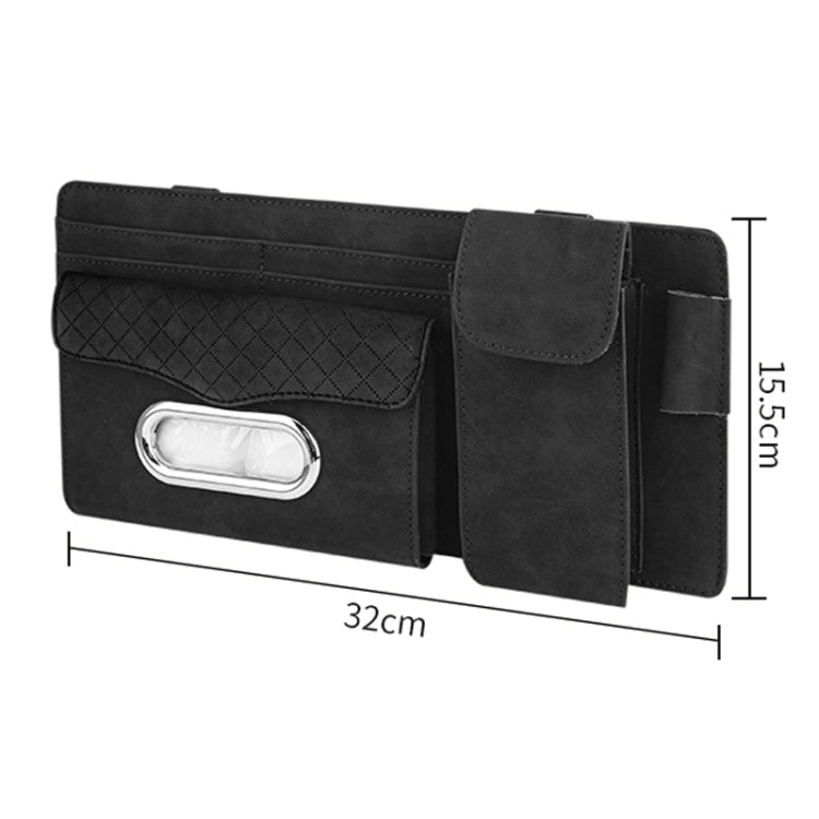 Car Nappa Leather Sun Visor Storage Clip (Black) - In Car by buy2fix | Online Shopping UK | buy2fix