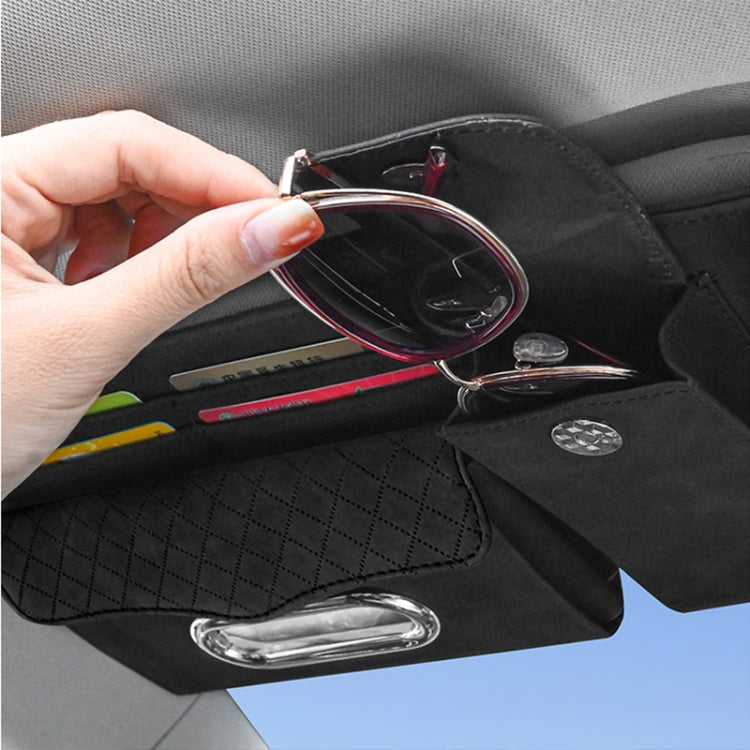 Car Sheepskin Leather Sun Visor Storage Clip (Pink) - In Car by buy2fix | Online Shopping UK | buy2fix