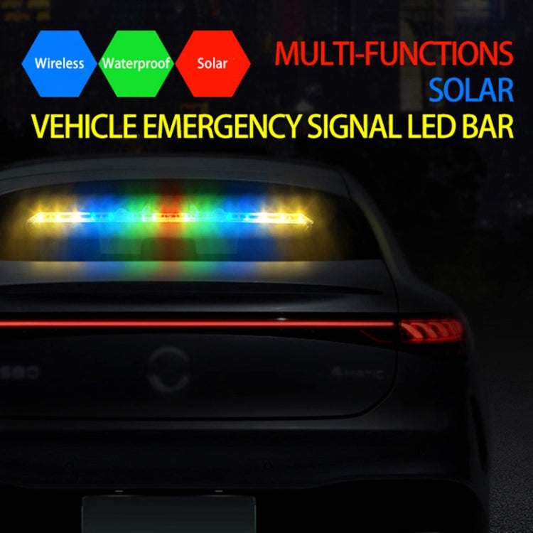 Car Triangular Light Warning Sign Solar Charging Strobe Emergency Ranger Light (Colorful Light) - In Car by buy2fix | Online Shopping UK | buy2fix