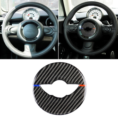 Red Blue Color Car Steering Wheel Logo R Chassis Carbon Fiber Decorative Sticker for BMW MINI R55 / R56 / Countryman R60 / Paceman R61 -  by buy2fix | Online Shopping UK | buy2fix