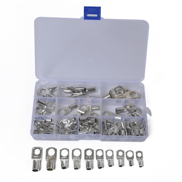 90 in 1 Boat / Car Bolt Hole Tinned Copper Terminals Set Wire Terminals Connector Cable Lugs SC Terminals - In Car by buy2fix | Online Shopping UK | buy2fix