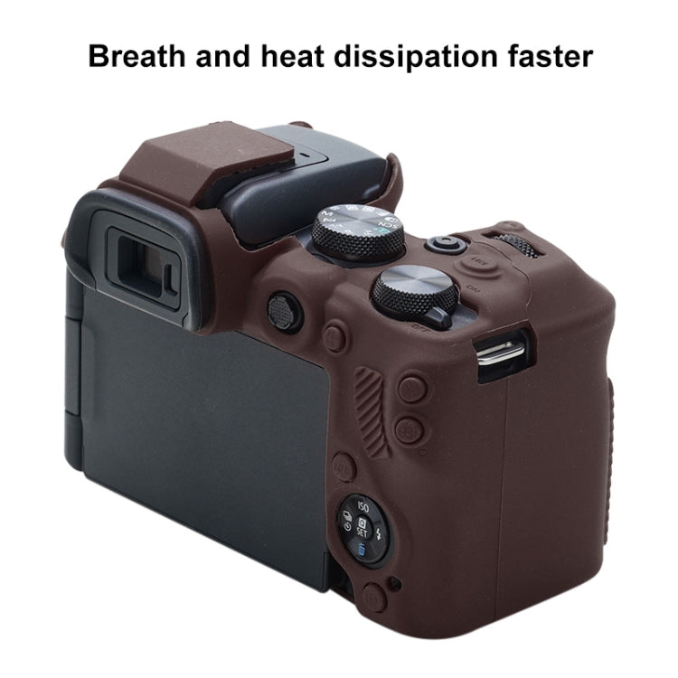 For Canon EOS R10 Soft Silicone Protective Case (Coffee) - Camera Accessories by buy2fix | Online Shopping UK | buy2fix
