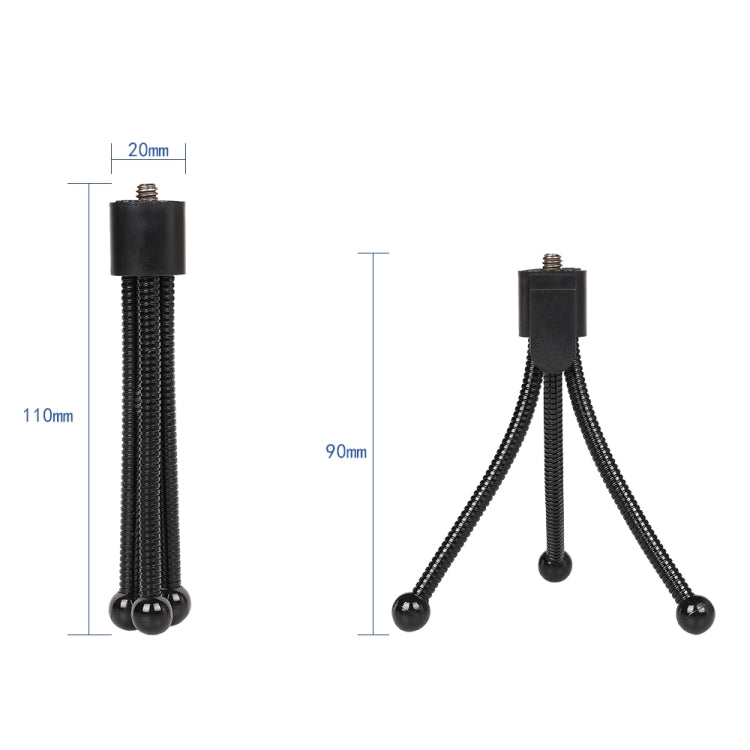 Mini Metal Desktop Tripod Mount with UNC1/4 screw interface, Max Load: 0.6kg - DJI & GoPro Accessories by buy2fix | Online Shopping UK | buy2fix