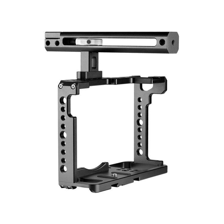 YELANGU C18 YLG0915A-B Video Camera Cage Stabilizer with Handle for Panasonic Lumix DC-S1H / DC-S1 / DC-S1R (Black) - Camera Cage by YELANGU | Online Shopping UK | buy2fix