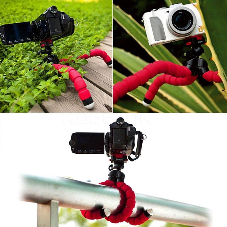Mini Octopus Flexible Foam Tripod Holder with Phone Clamp & Remote Control(Black) - Consumer Electronics by buy2fix | Online Shopping UK | buy2fix
