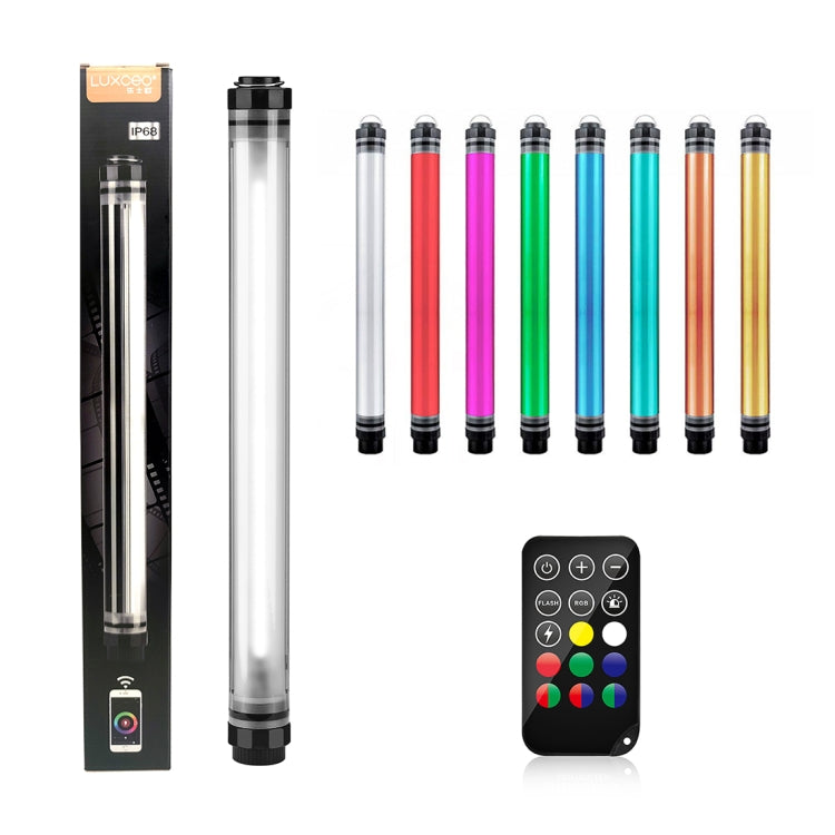 LUXCeO P7RGB Pro Colorful Photo LED Stick Video Light APP Control Adjustable Color Temperature Waterproof Handheld LED Fill Light with Remote Control -  by LUXCeO | Online Shopping UK | buy2fix