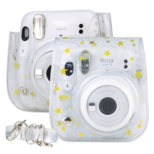 Stars Crystal PVC Hard Case Camera Bag with Shoulder Strap for FUJIFILM Instax Mini 11 (Transparent) - Camera Accessories by buy2fix | Online Shopping UK | buy2fix
