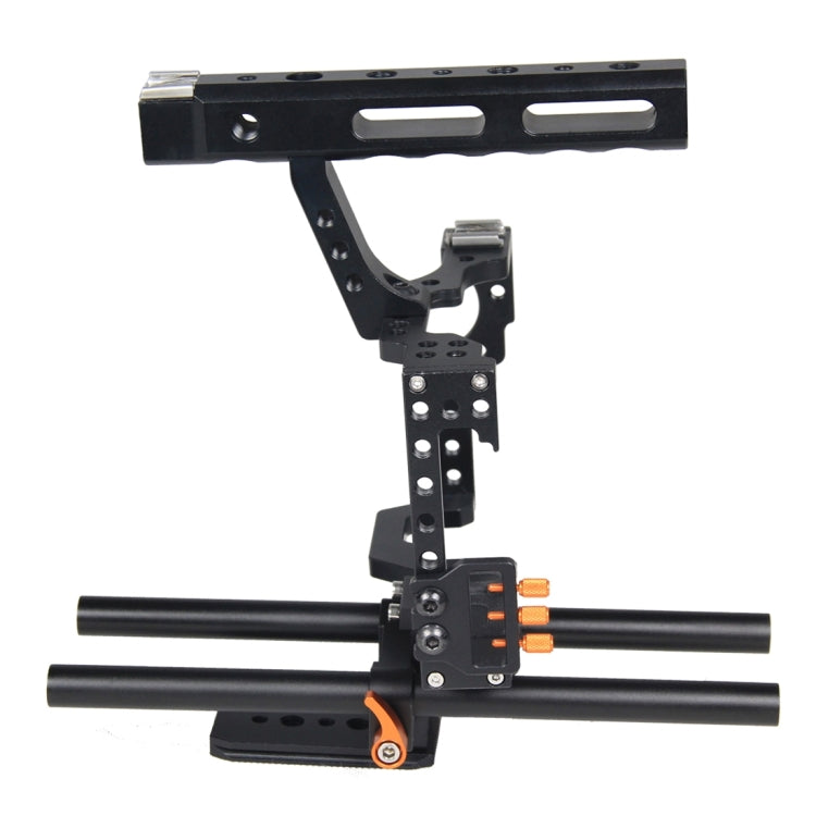 YELANGU YLG0904A-C Handle Video Camera Cage Stabilizer for Panasonic Lumix DMC-GH4 / Sony A7 & A7S & A7R & A7RII & A7SII(Orange) - Camera Accessories by YELANGU | Online Shopping UK | buy2fix