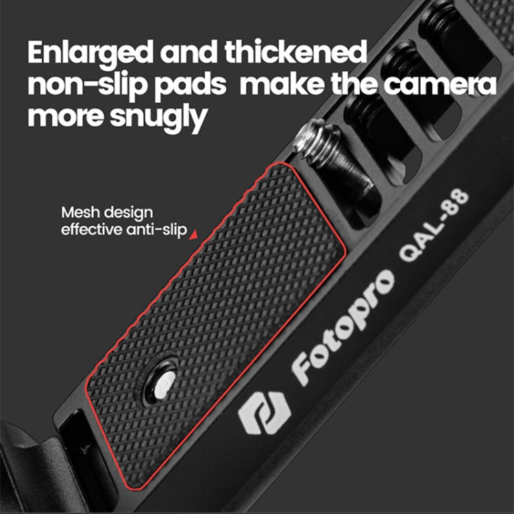 Fotopro QAL-88 2 in 1 Vertical Shoot 1 / 4 inch  Quick Release L Plate Bracket Base Holder(Black) - Camera Accessories by Fotopro | Online Shopping UK | buy2fix