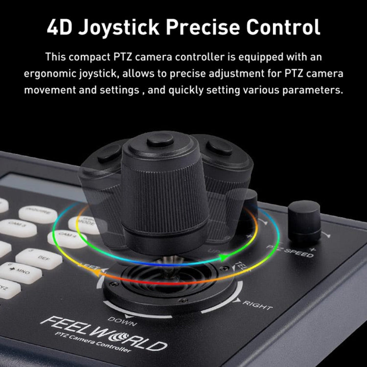 FEELWORLD KBC10 PTZ Camera Controller with Joystick and Keyboard Control ,Support PoE(AU Plug) - HD Camera by FEELWORLD | Online Shopping UK | buy2fix