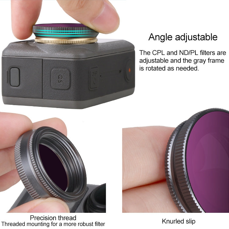 Sunnylife OA-FI172 ND8/PL Adjustable Lens Filter for DJI OSMO ACTION - DJI & GoPro Accessories by Sunnylife | Online Shopping UK | buy2fix