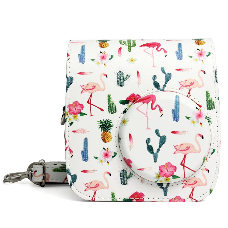 Flamingo Cactus Pattern PU Leather Protective Camera Case Bag For FUJIFILM Instax Mini 7S / 7C Camera - Camera Accessories by buy2fix | Online Shopping UK | buy2fix