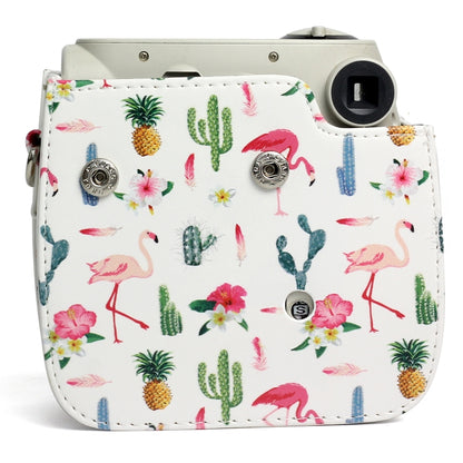 Flamingo Cactus Pattern PU Leather Protective Camera Case Bag For FUJIFILM Instax Mini 7S / 7C Camera - Camera Accessories by buy2fix | Online Shopping UK | buy2fix