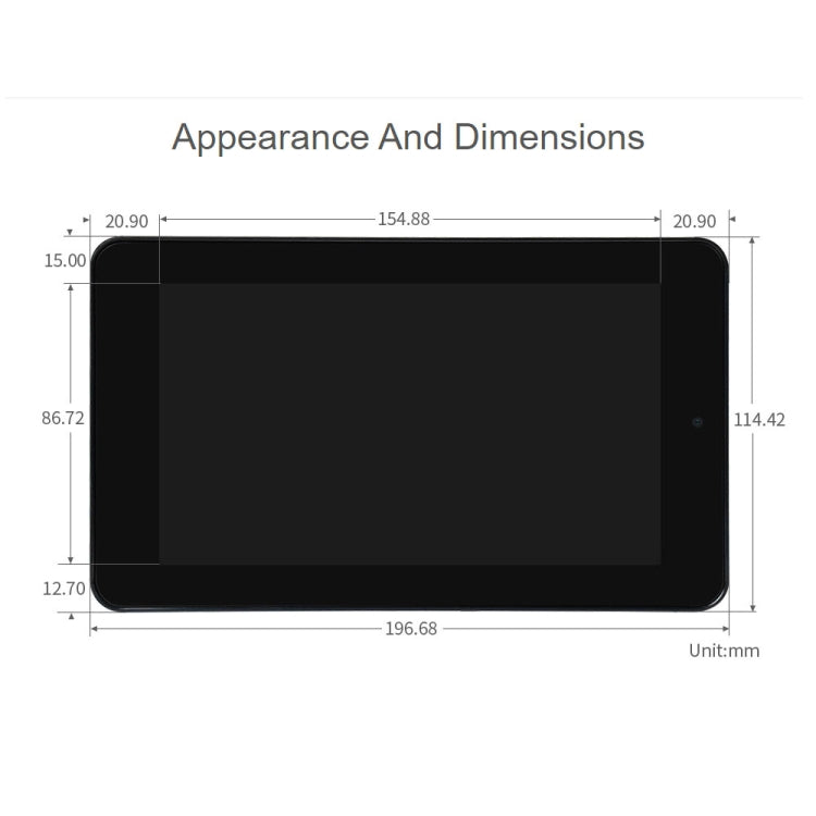 WAVESHARE 7 inch 800 x 480 Capacitive Touch Display with Case & Front Camera for Raspberry Pi - LCD & LED Display Module by WAVESHARE | Online Shopping UK | buy2fix