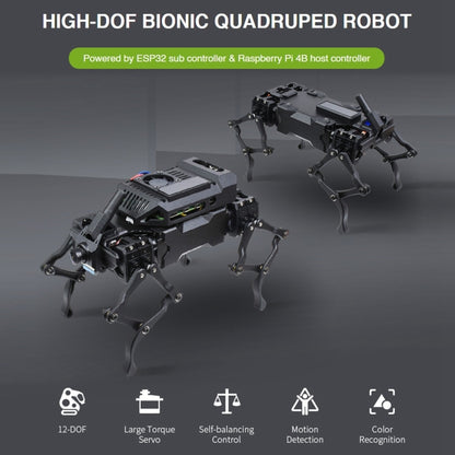 Waveshare WAVEGO 12-DOF Bionic Dog-Like Robot, Basic Version(US Plug) - Robotics Accessories by WAVESHARE | Online Shopping UK | buy2fix