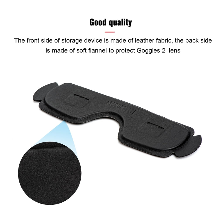 For DJI Goggles 2 / Avata Goggles STARTRC PU Dustproof Memory Card Storage Holder Lens Cover Antenna Storage Cover(Black) - DJI & GoPro Accessories by buy2fix | Online Shopping UK | buy2fix