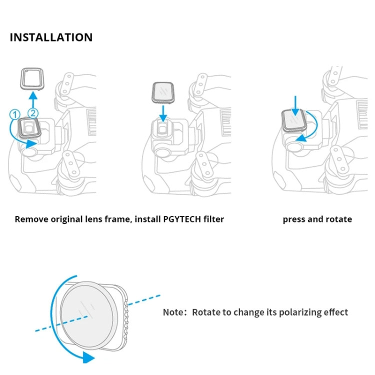 PGYTECH P-16A-032 UV Lens Filter for DJI Mavic Air 2 Drone Accessories - Lens Hood by PGYTECH | Online Shopping UK | buy2fix