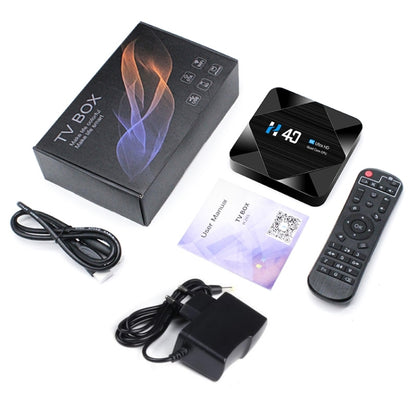 H40 4K Ultra HD Smart TV BOX Android 10.0 Media Player with Remote Control, Quad-core, RAM: 4GB, ROM: 32GB(UK Plug) - Amlogic S905 by buy2fix | Online Shopping UK | buy2fix